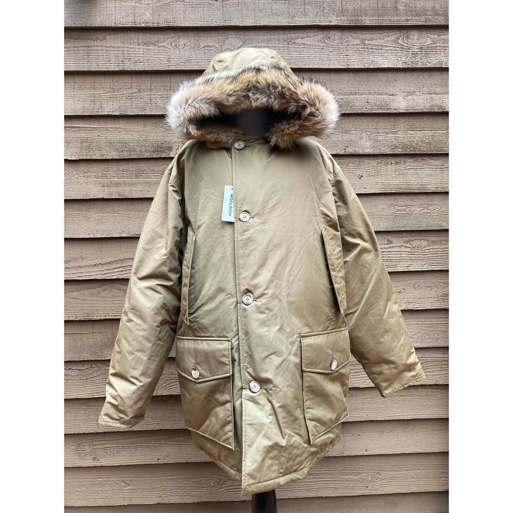Woolrich John Rich Mens Arctic Parka Jacket Tan Large NWT